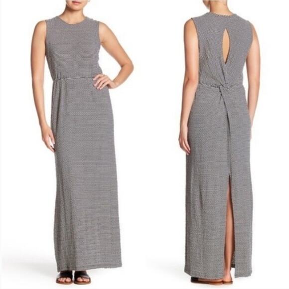 10 Crosby Derek Lam Knit Twist Stripe Maxi Dress Size US 8 with Back‎ Slit - Picture 1 of 6